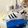 阿迪达斯（adidas）三叶草女鞋男鞋经典金标贝壳头小白鞋2025夏季新款休闲鞋板鞋 经典金标贝壳头/白色/FU7712&EG4958 晒图退5 36.5 实拍图