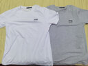 风尚锦绣纯棉短袖t恤男夏季青年汗衫男士纯色半袖圆领夏天宽松休闲短上衣 灰色+白色 2XL -建议140斤-155斤 实拍图