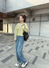 香影（xiangying）黄色卫衣外套女短款2025春秋新款宽松正肩连帽拉链小个子开衫 黄色 S 实拍图
