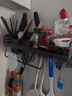 有顾太空铝厨房置物架免打孔壁挂多功能置物架刀架用具收纳架调料用品 太空铝40CM双筷子筒【送5挂钩】 实拍图