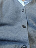 红豆（Hodo）羊毛衫男100%羊毛时尚V领单排扣羊毛开衫外套 S3中灰 120  实拍图