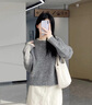 斐特玛短款灰色毛衣女秋冬2025新款加厚圆领内搭打底针织衫慵懒风小个子 灰色 S 实拍图