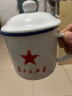 莱啊陶瓷杯复古马克杯茶缸子老式大号茶杯为人民服务水杯子男仿搪瓷杯 为人民服务 400ml 实拍图