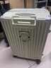 梦旅者商务拉杆箱pc万向轮前开盖铝框行李箱男电脑登机密码箱女旅行箱子 香草奶昔色卡扣 24英寸 （箱体破裂一年内换新） 实拍图