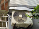 空调外机罩室外机盖板雨棚防晒防尘防雨防雪防护保护遮雨遮阳通用 白色 加厚3-5P通用带4条绳 实拍图