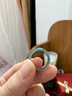 中国黄金（CHINA GOLD）翡翠戒指冰种飘花蓝水玉石戒指指环送女友送老婆生日礼物 圈号11 实拍图