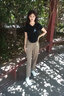 Foss Phil裤子男士春夏季宽松垂感休闲长裤印花运动阔腿直筒裤FPK19卡其L 实拍图