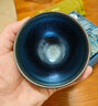 宋匠建盏茶杯高档主人杯单杯陶瓷水杯喝茶杯男士礼物大师级茶碗茶盏 曹柳兴蓝麒麟束口盏 实拍图