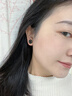 伊黛儿高级感轻奢风山茶耳钉女2025新款耳环潮时尚简约冷淡风耳坠饰品 E3706黑茶耳钉 实拍图