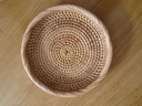 艺斑斓 越南手工编织篮藤编收纳筐家用水果篮竹篮筐针线馒头筐野餐篮 浅口水果盘小号19*3 实拍图