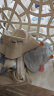 戴维贝拉（DAVE＆BELLA）新生宝宝遮阳帽婴儿帽子儿童防晒帽夏天女童太阳帽夏季男童渔夫帽 米白-N（DBX17721） 52CM（建议帽围约50-52cm) 实拍图