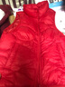 鸭鸭（YAYA）儿童羽绒马甲女童背心男童秋冬季童装轻薄上衣宝宝纯色外套WJ 红色 150 实拍图