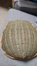 极景竹编簸箕25×24cm筲箕农家手工竹筛青蔑竹筐厨房洗菜沥水蓝装饰晒 实拍图