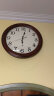 汉时（Hense）实木挂钟客厅挂墙时钟家用挂表创意简约石英钟表HW25棕色18英寸 实拍图