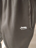 JEEP SPIRIT吉普运动裤男春秋季休闲中青年纯色冬款宽松 黑色直筒加绒 5XL 实拍图