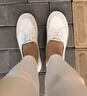 Bata休闲鞋女2024春季牛羊皮轻便单鞋WRV57AA4 米白 36 实拍图
