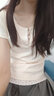 妙奕嘉修身短袖女新款夏季潮流正肩t恤假两件短款上衣显瘦辣妹女装 碎花蕾丝假两件短袖 M 【建议 85-100斤】 实拍图