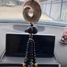 齐选汽车挂件车内挂饰黑曜石时来运转平安车载高端玉石后视镜吊坠 黑曜石时来运转-黑色玛瑙款 实拍图