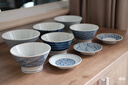 无印良品（MUJI）波佐见烧 豆皿 小碟子 蘸料碟 凉菜碟 调味碟 吐骨碟 家用 青海波纹 大纹 4英寸 实拍图