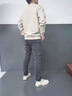 NASA BASE休闲裤男士春秋款松紧腰弹力2024新款爆款直筒牛仔长裤子男款冬季 139灰色 32 （125-150斤） 实拍图