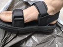 fengyunge凉鞋男2025新款夏季防滑外穿潮流休闲凉拖鞋运动男士沙滩鞋 黑色 41 (255mm) 实拍图