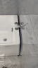 九牧（JOMOO） 浴缸家用成人小户型洗澡泡澡池浴室沐浴独立亚克力方形艺术浴缸 1.4m带花洒薄边独立缸YR13214 晒单实拍图