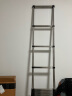 库斯乐铝合金伸缩梯加厚直梯折叠梯人字梯便携单面梯升降工程梯家用梯子 (无缝铝管)直梯2米 晒单实拍图