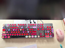 罗技（Logitech） K845 有线机械办公键盘 游戏电竞 朋克复古键盘外设电脑笔记本节日礼物 diy个性键帽 K845(青轴)+口红佳人 实拍图
