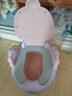海豚星儿童马桶坐便器男小孩女宝宝婴幼儿专用训练厕所家用大便桶尿盆凳 加高加大款粉色PU垫 +刷 实拍图