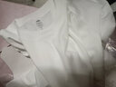 BFDQJS重磅纯棉纯色宽松圆领长袖t恤男秋冬百搭情侣装上衣内搭打底衫 【230G重磅】白+白 M (推荐体重100-115斤) 实拍图