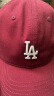 MLB官方帽子女 复古小标棒球帽 休闲情侣遮阳鸭舌帽32CP77011 酒红白字小LA/32CP7701150Q F-帽围可调节（51-65） 实拍图