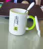 CEROUKY水杯茶杯子春夏秋冬四季陶瓷杯个性定制LOGO印相片马克杯带盖勺 春带盖勺1个350ml 实拍图