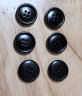 WEDOO 树脂花纹钮扣 哑光四眼西装外套纽扣男士西服裤子纽扣扣子 纯黑 20mm 6个 实拍图