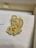周生生 流苏剪纸蝴蝶黄金耳钉 足金生生有囍耳环耳饰结婚86590E计价 7.65克(含工费450元) 实拍图