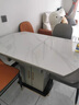 岩板餐桌轻奢高级感2025新款家用小户型伸缩储物电磁炉吃饭桌子 12mm雪山白亮光岩板 1.2m 单张餐桌 实拍图