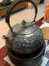 银器时代鹤鹿同春银壶纯手工满錾烧水壶足银999一张打做旧家用煮水壶茶具 鹤鹿同春700克+证书 1.2L 实拍图