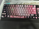 蝙蝠骑士bk75桃夭龙机械键盘客制化75配列智能翻盖手托有线/无线/蓝牙三模游戏键盘gasket75%全键插热拔 桃夭龙 侧刻黑色面盖【皮革智能手托版】 天工轴 实拍图