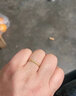 萃华足金999素圈黄金戒指男女款金戒金指环送男友女友新年礼物 【可刻字】金重约0.5g 8-9# 实拍图