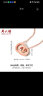 周六福（ZLF）520礼物  18K金项链女款环环相扣系列玫瑰金简约时尚双环锁骨 1.4克 -升级款黄色 实拍图