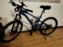 兰令软尾山地自行车成年人变速碟刹越野骑行男女学生双减震单车 深海蓝【前后培林花鼓+软尾双减震+内走线】 26英寸(160-178cm身高) 30速 实拍图