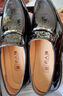 老人头皮鞋男鳄鱼纹商务正装男士皮鞋秋冬真皮亮皮尖头加绒保暖鞋子男 MM55200-1黑色【四季款】 40 实拍图