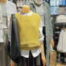 无印良品（MUJI） 女式 强捻网眼 法国袖毛衣 女款夏季 纯棉全棉 BA1OJA4S 烟熏黄色 M (160/84A) 晒单实拍图