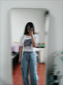 妙奕嘉新款2026年女士短袖女白色t恤衣服女装夏季小个子上衣高级高腰短t 【短款】方块字母白色短袖 M 【建议80-90斤】 实拍图