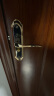 努正 房门锁家用通用型卧室内门黑色锁具三件套老式门把手旧门换锁 E款金【整套】 35-45MM 通用型 带钥匙 实拍图