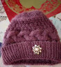 老人帽子女冬天奶奶老太太秋冬季中老年妈妈针织毛线加厚加绒保暖 D款亮丝（紫色 加绒） 头围56-60cm(均码 有弹性) 实拍图