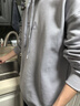 FILA 斐乐官方情侣款连帽卫衣秋季新款纯棉宽松针织长袖上衣加绒 【加绒】新瓦灰-GY XL 实拍图