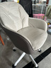 南皇餐椅电脑椅子家用舒适久坐女生卧室懒人椅宿舍学生书桌椅靠背凳子 双层款-米白拼灰-科技布-3级防爆气杆 不可调节 固定扶手 实拍图