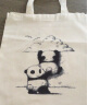 Cute Panda Canvas Bag k中国风黑白熊猫印花学生手提帆布包袋子 帆布袋熊猫8 晒单实拍图