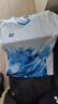 尤尼克斯新款尤尼克斯羽毛球服男女汤尤杯国家队国羽大赛比赛服上衣短袖 男款上衣10581白蓝+大赛版VC速干 XL 实拍图