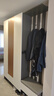 椰果 鞋柜玄关一体柜入户进门口家用大容量门厅衣帽置物架屏风隔断柜 深灰配白挂衣架右边 140厘米长 实拍图